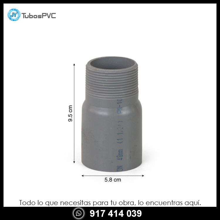 Adaptador 1 1/2 mixto - Agua fría