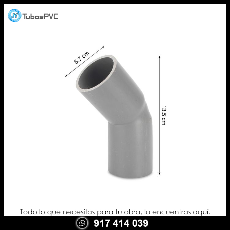 Codo 45° 1 1/2 simple presion - Agua fría