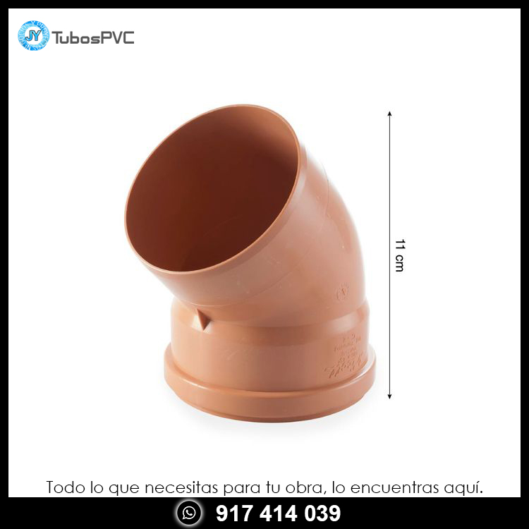 Codo 45° 160mm alcantarillado - Agua fría