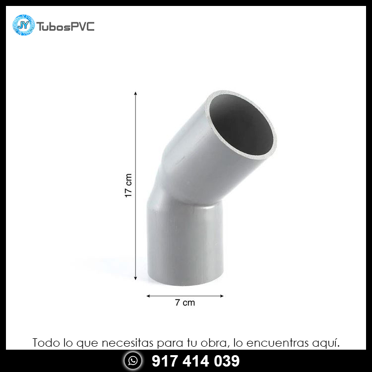 Codo 45° 2 simple presion - Agua fría