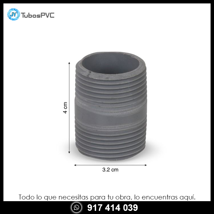 Niple 1 a 1 1/2 roscado - Agua fría