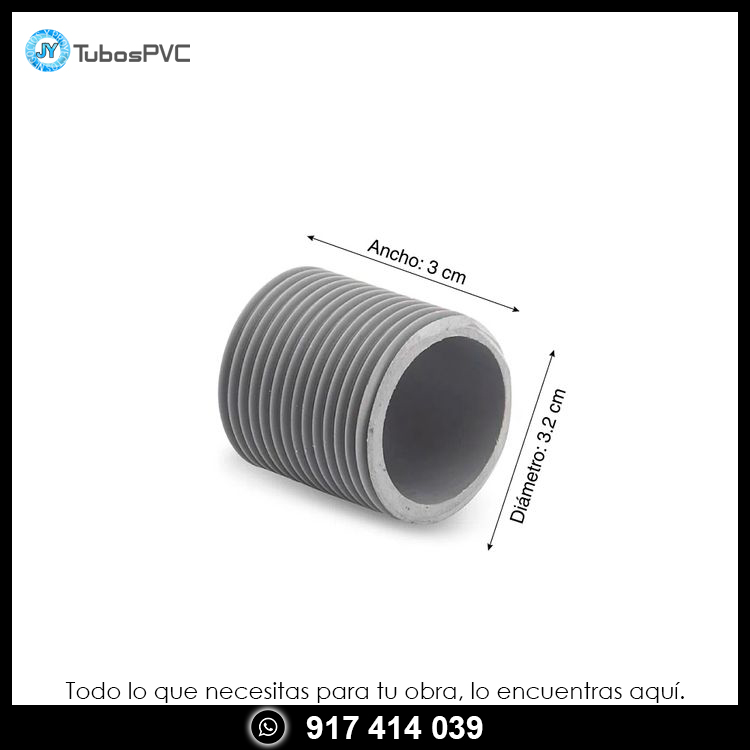 Niple 1 a 1 roscado - Agua fría