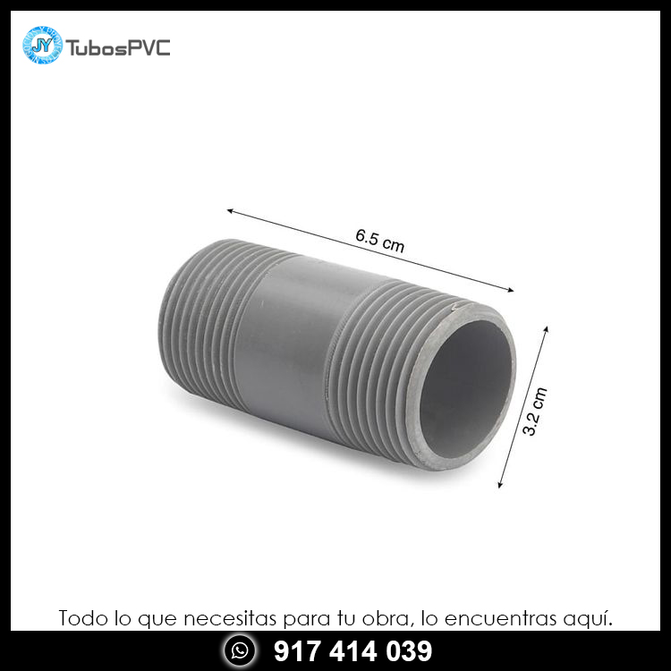 Niple 1 a 2 1/2 roscado - Agua fría