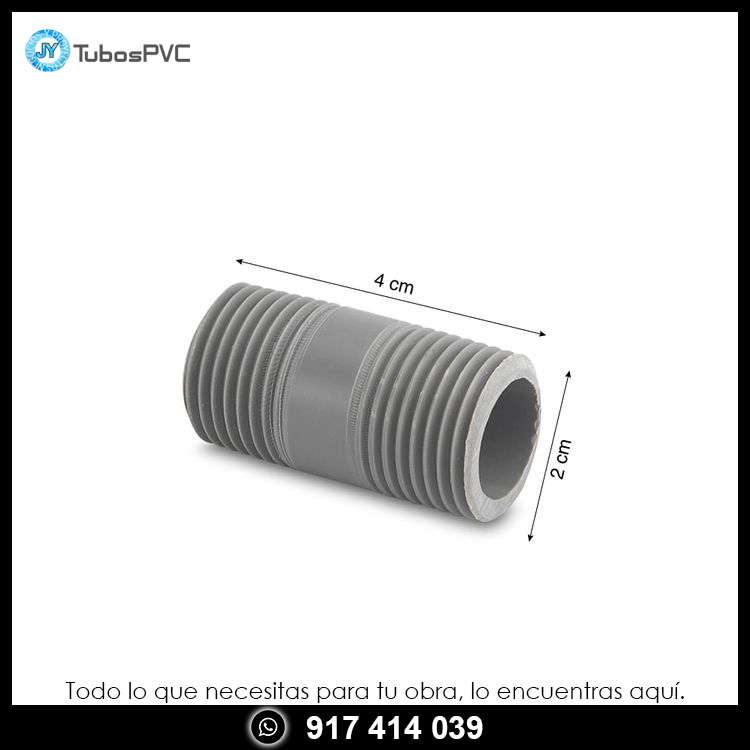 Niple 1/2 a 1 1/2 roscado - Agua fría