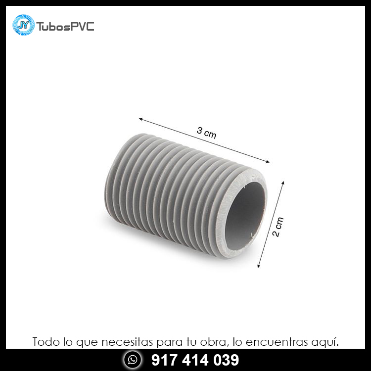 Niple 1/2 a 1 roscado - Agua fría