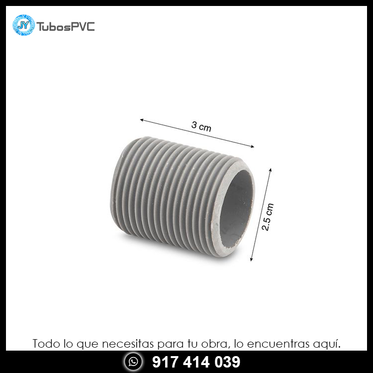 Niple 3/4 a 1 roscado - Agua fría
