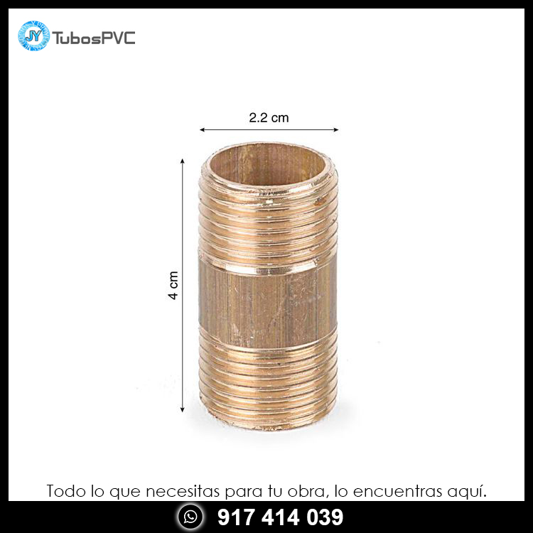 Niple bronce  1/2" x 1 1/2"
