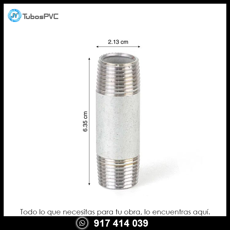 Niple galvanizado 1/2" x 2 1/2"