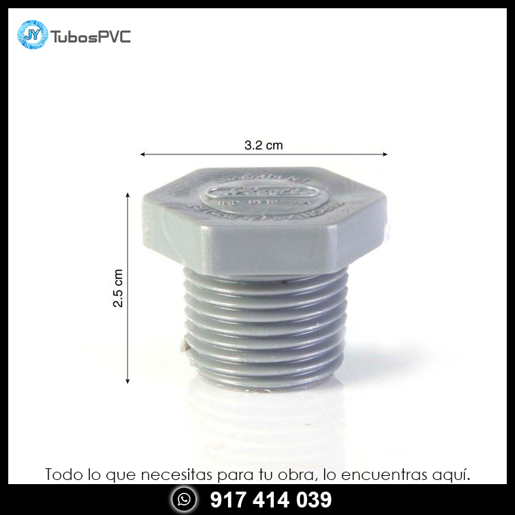 Tapón macho 1/2 simple presion - Agua fría