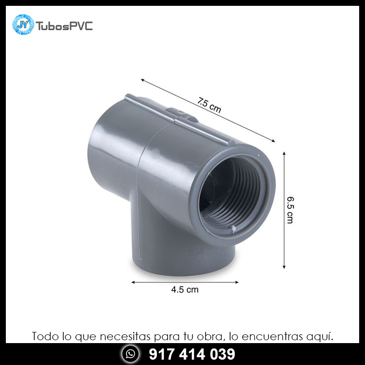 Tee 1 roscado - Agua fría