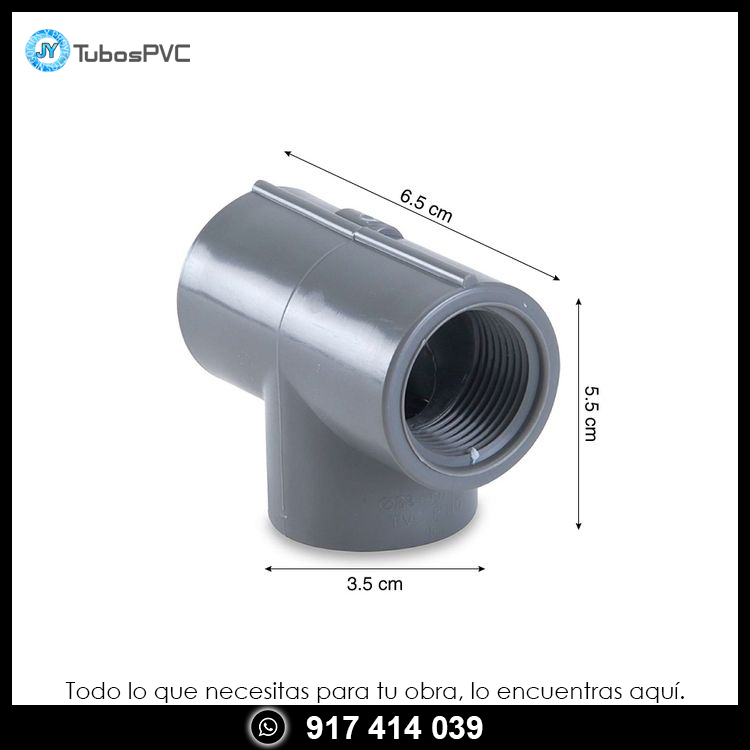 Tee 3/4 roscado - Agua fría
