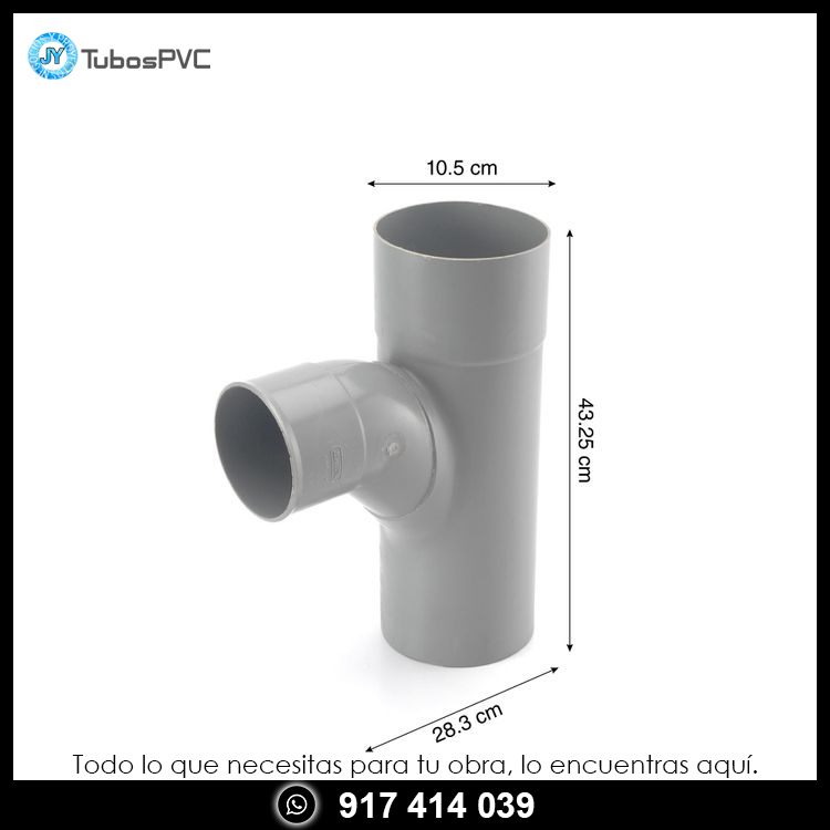 Tee sanitaria 4 a 3 liviano - Desague