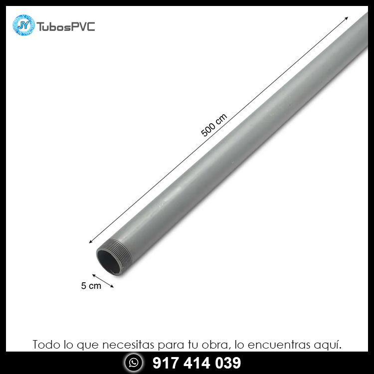 Tubo x  5m 2 roscado - Agua fría