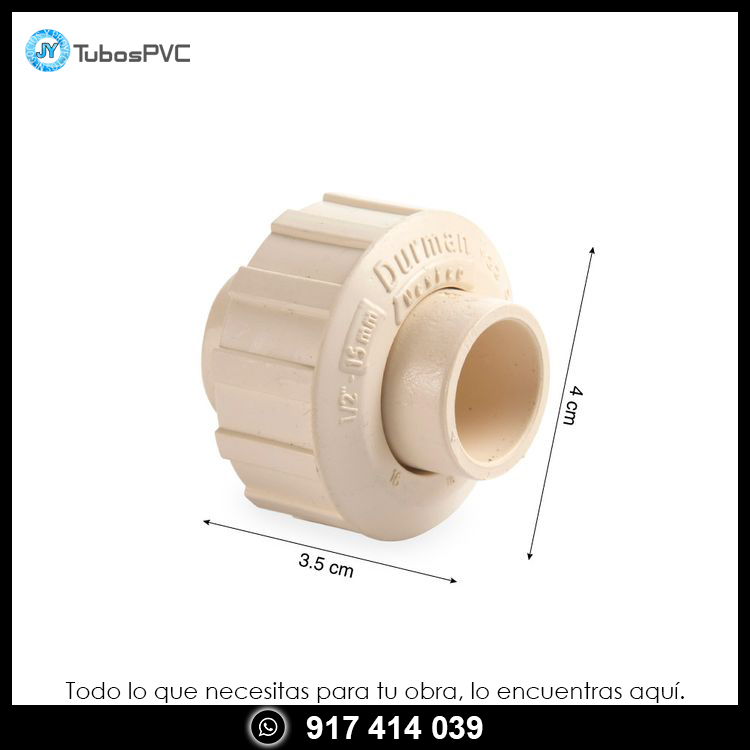 Unión universal 1/2 cpvc - agua caliente